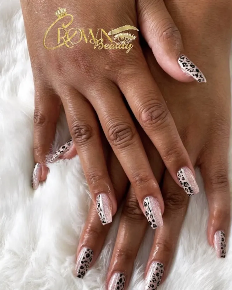 Leopard print nail art